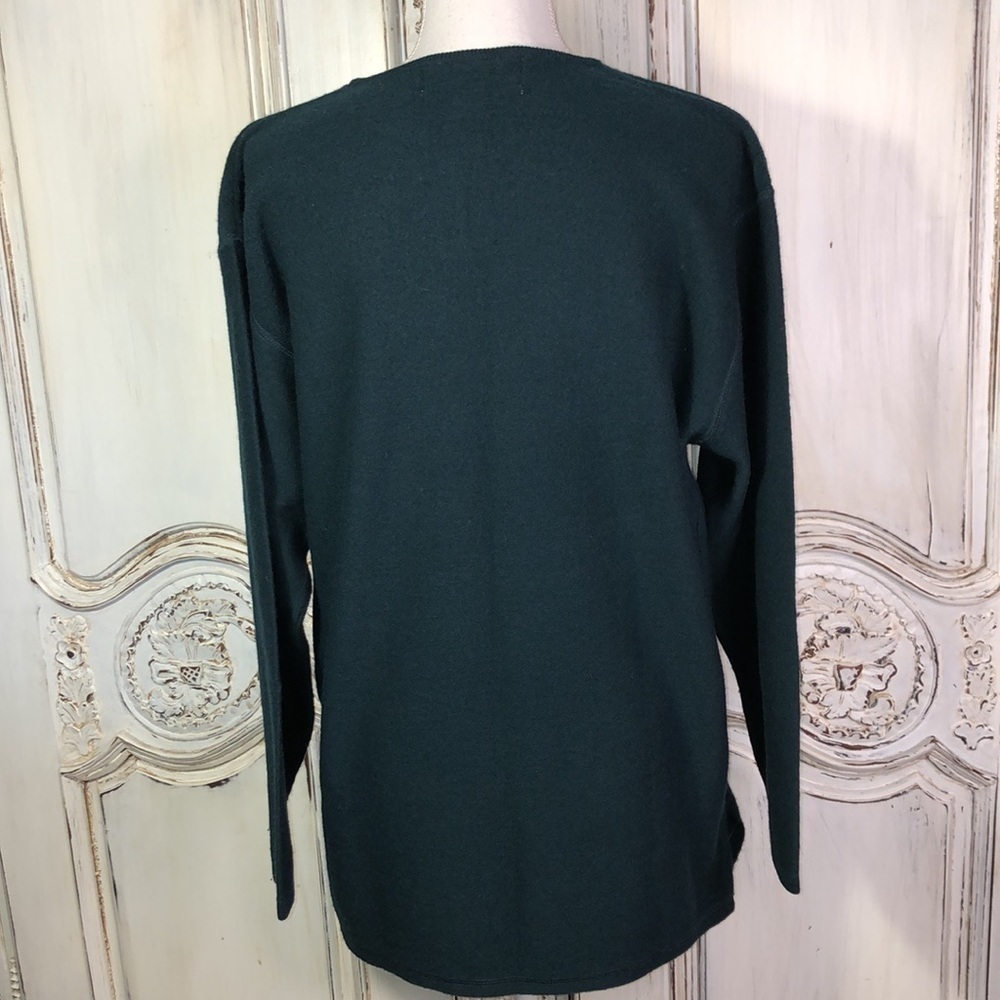Basic Requirements 100%Wool Deep Forest Green Lon… - image 8